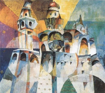有名な要約 Painting - 鐘 イヴァン大鐘 1915 アリスタルフ・ヴァシレーヴィチ・レントゥロフ キュビズム抽象